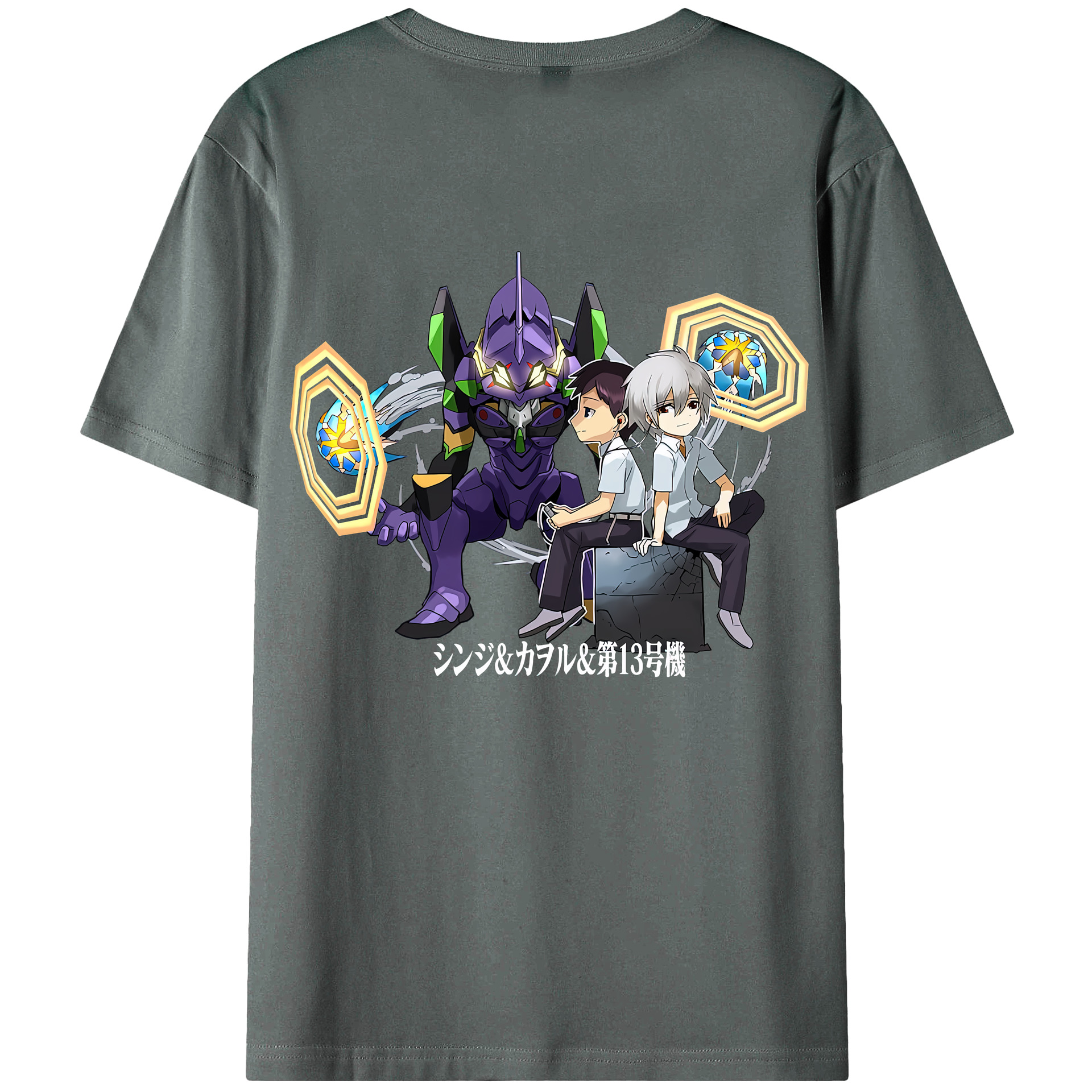 （画像用） EVA 新世紀エヴァンゲリオン 綿100％半袖Tシャツ（背面プリント）